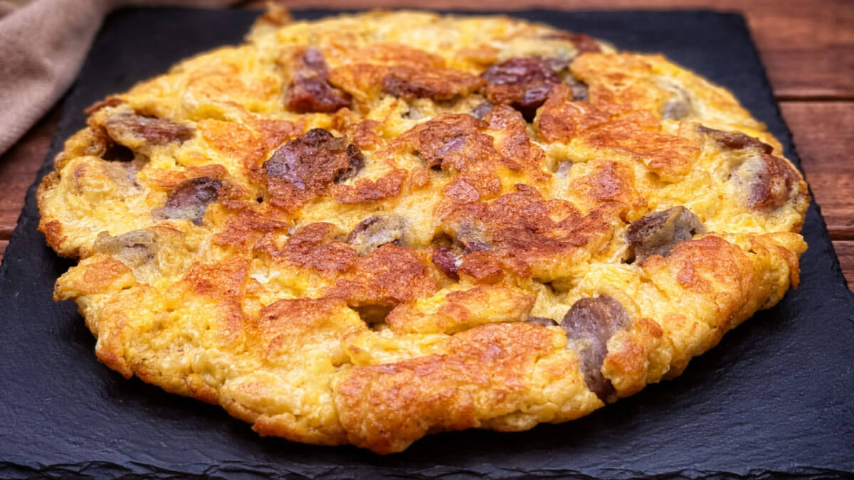 frittata con salsiccia secca ricetta salata carnevale saporido