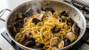 ricetta linguine cozze e vongole primo piatto di pesce