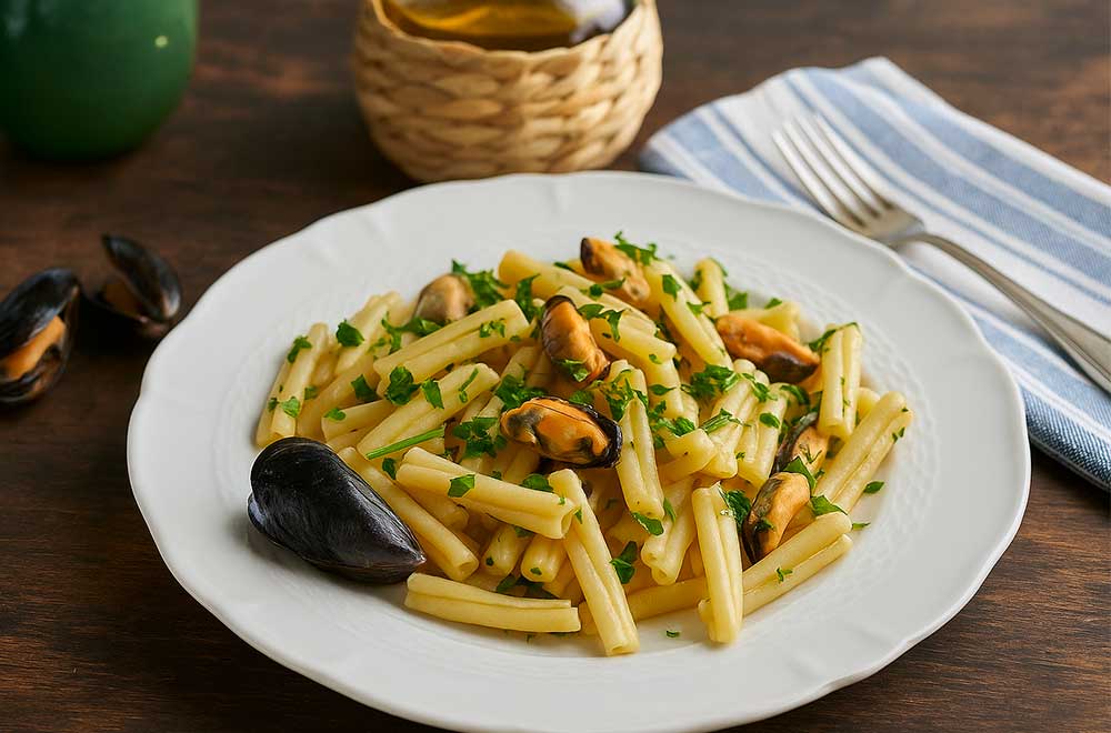 idea ricetta primo piatto cortecce con le cozze