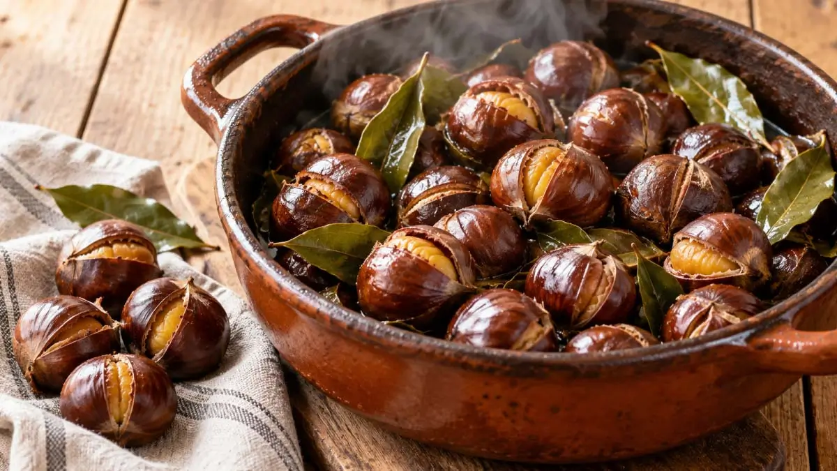 come fare le castagne bollite con alloro