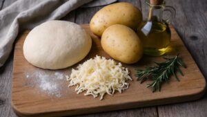 ingredienti focaccia patate scamorza e rosmarino