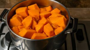 lessare la zucca in una pentola