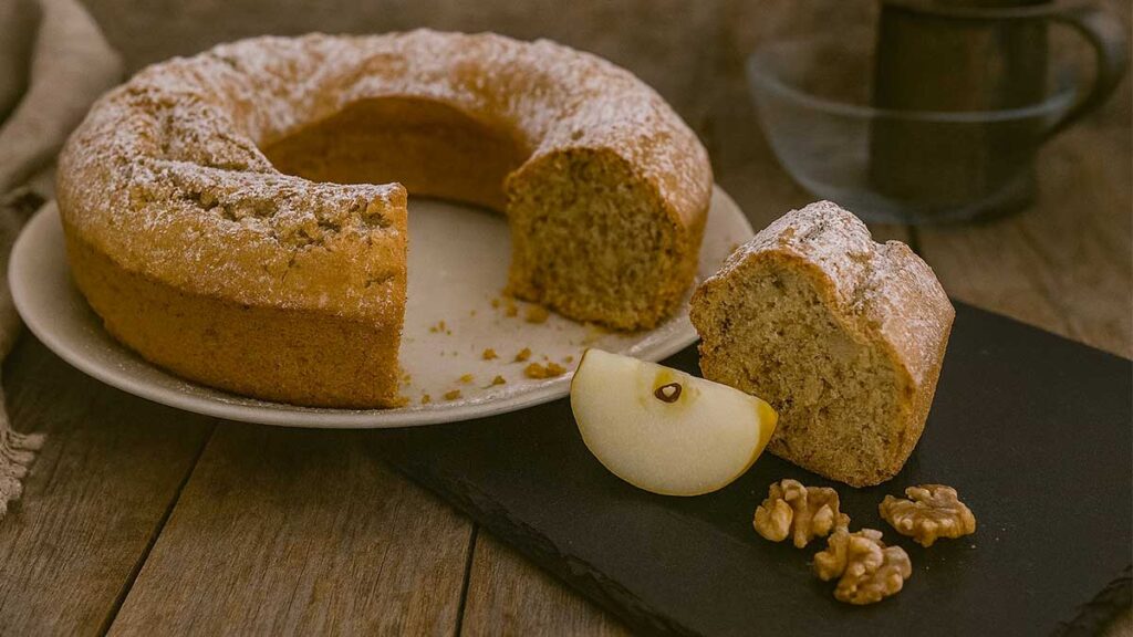 torta morbida noci e mele saporido