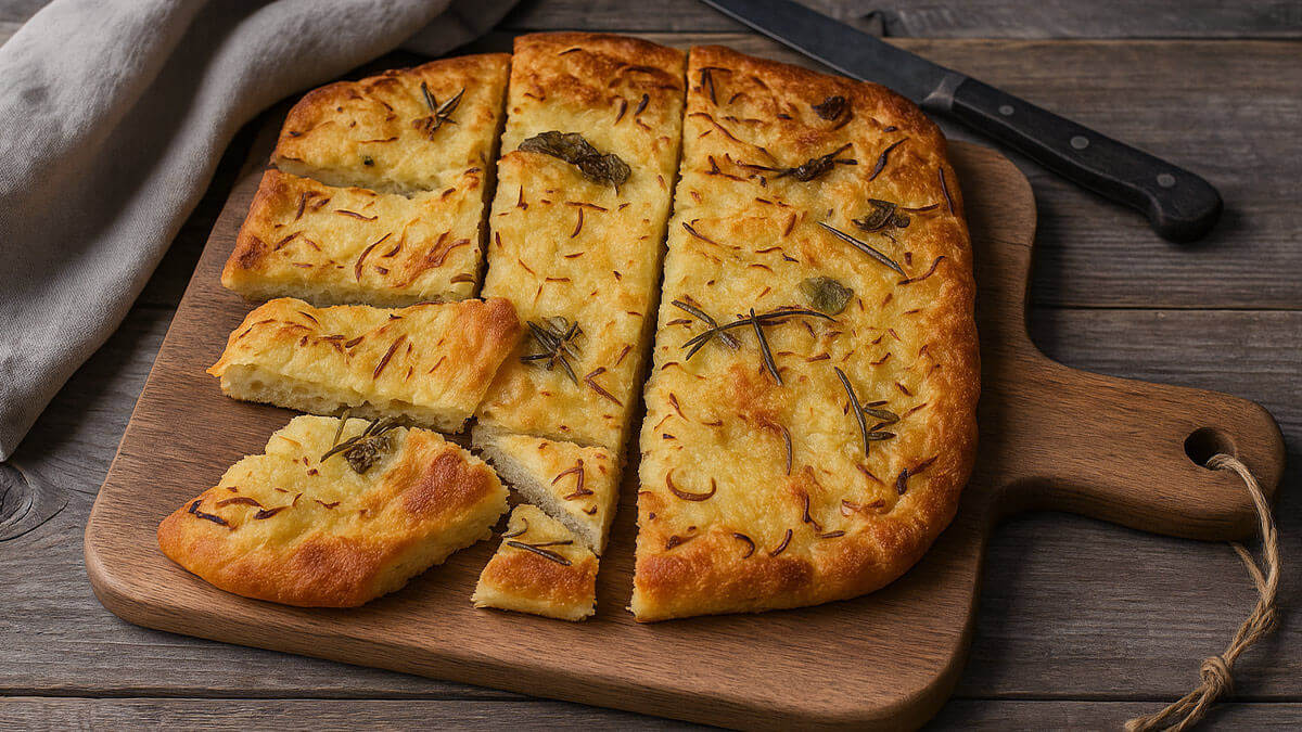 ricetta focaccia patate e rosmarino