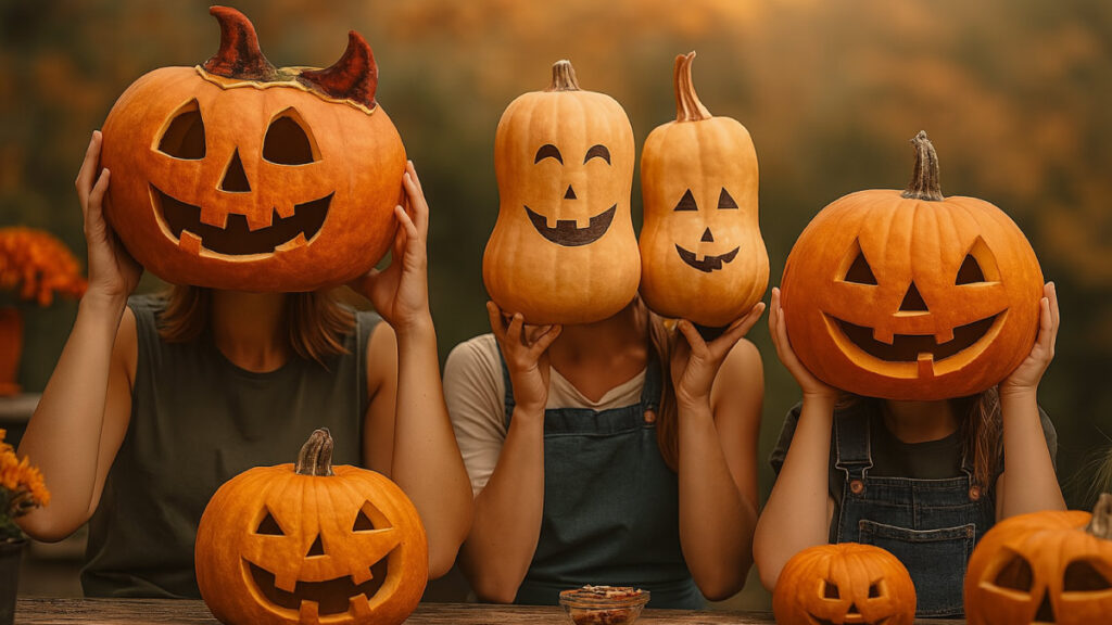 zucca di Halloween intagliata come tradizione