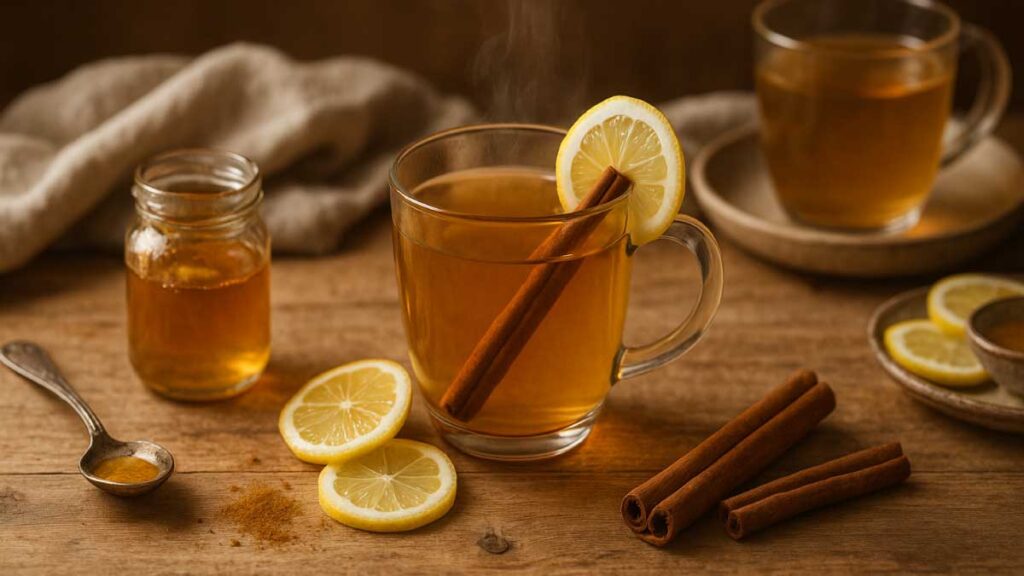 rimedi naturali e tisana cannella limone e miele