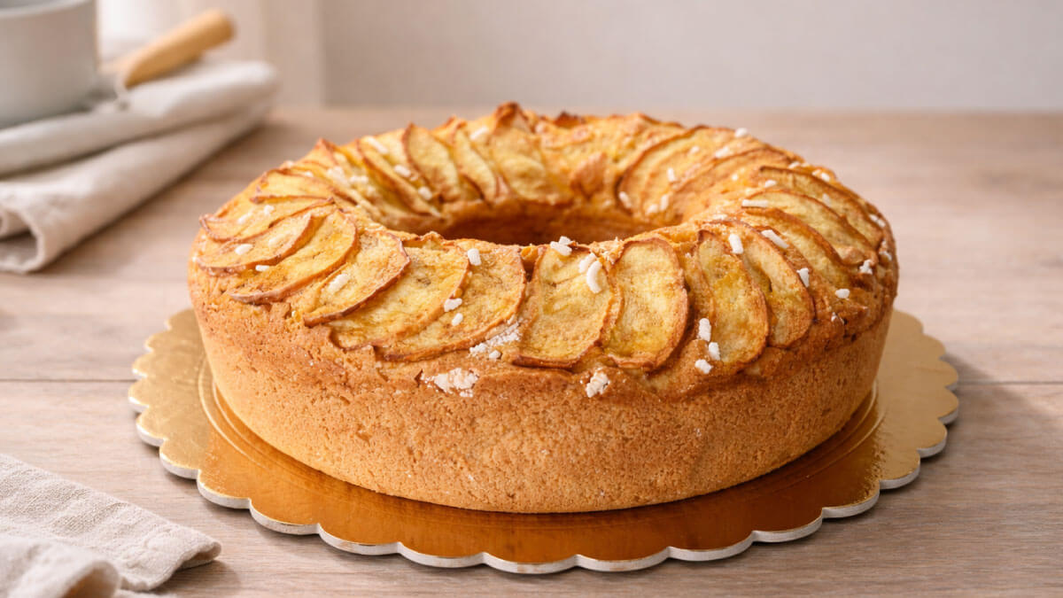 ciambella alle mele soffice e facile ricetta saporido