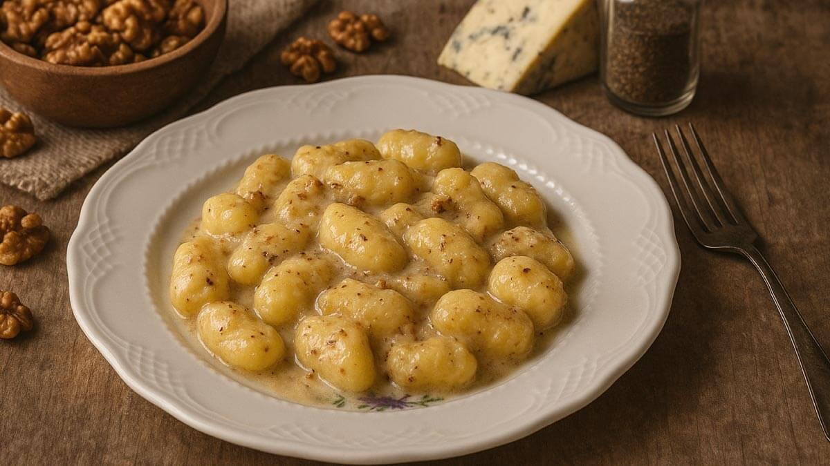 ricetta gnocchi gorgonzola e noci saporido