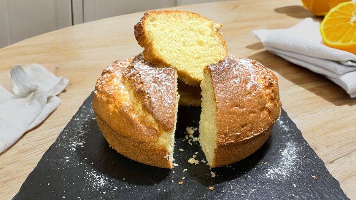 ciambella soffice all'arancia in friggitrice ad aria saporido