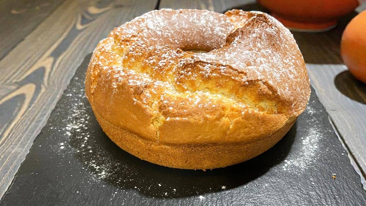 ricetta ciambella soffice all'arancia in friggitrice ad aria saporido