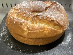 servire ciambella arancia friggitrice ad aria saporido