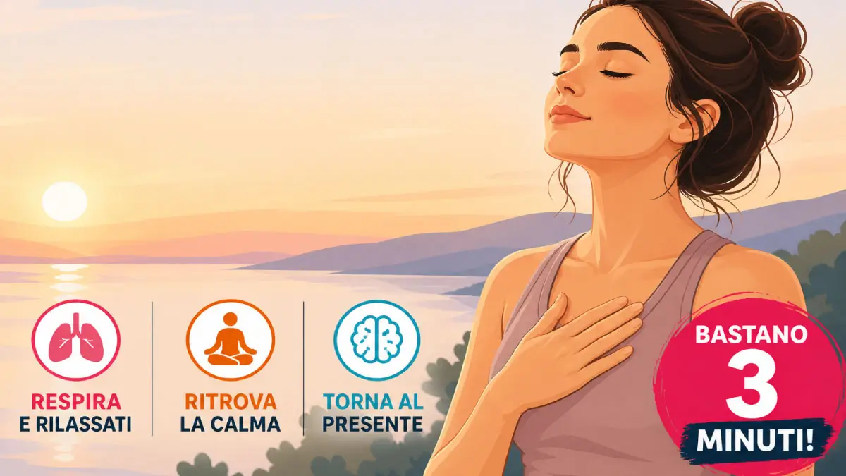 come ridurre lo stress in 3 minuti saporido